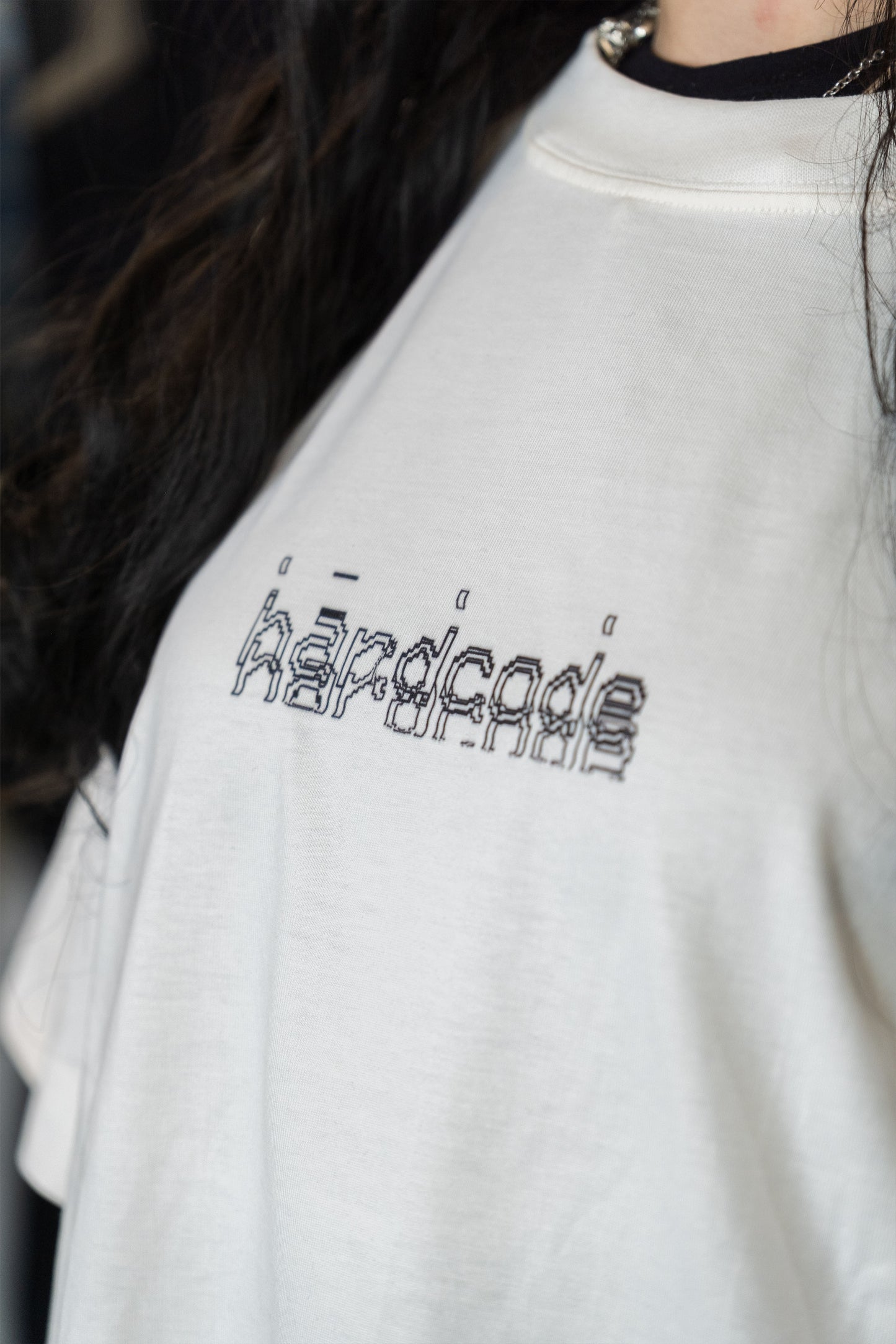 Weisses Graphic Tee Druck Vorderseite